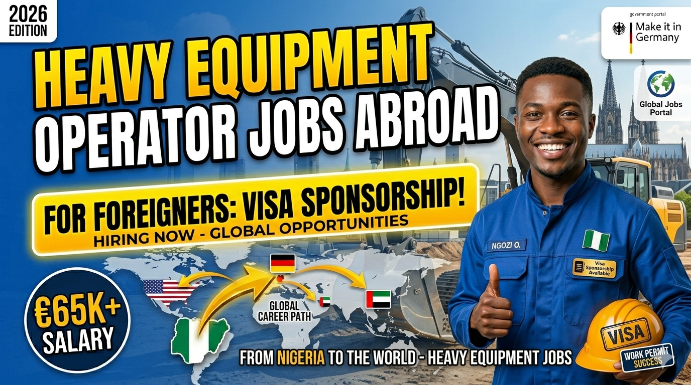 Heavy Equipment Operator Jobs Abroad With Visa Sponsorship